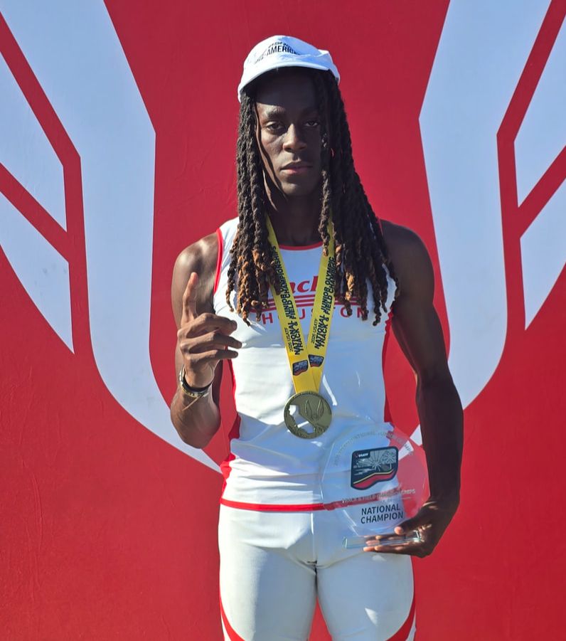 Avonte Earl on the podium at the 2026 National Junior Olympics