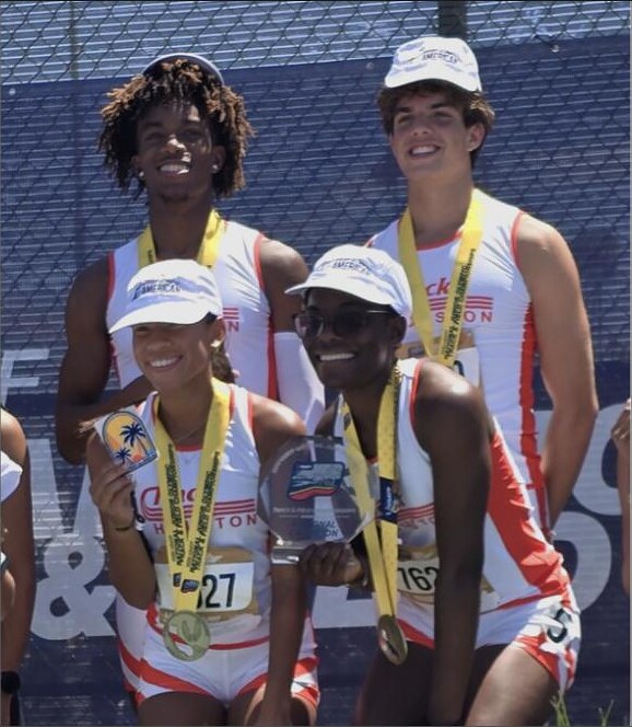 17-18 Mixed 4x800m relay on the podium at the 2026 National Junior Olympics