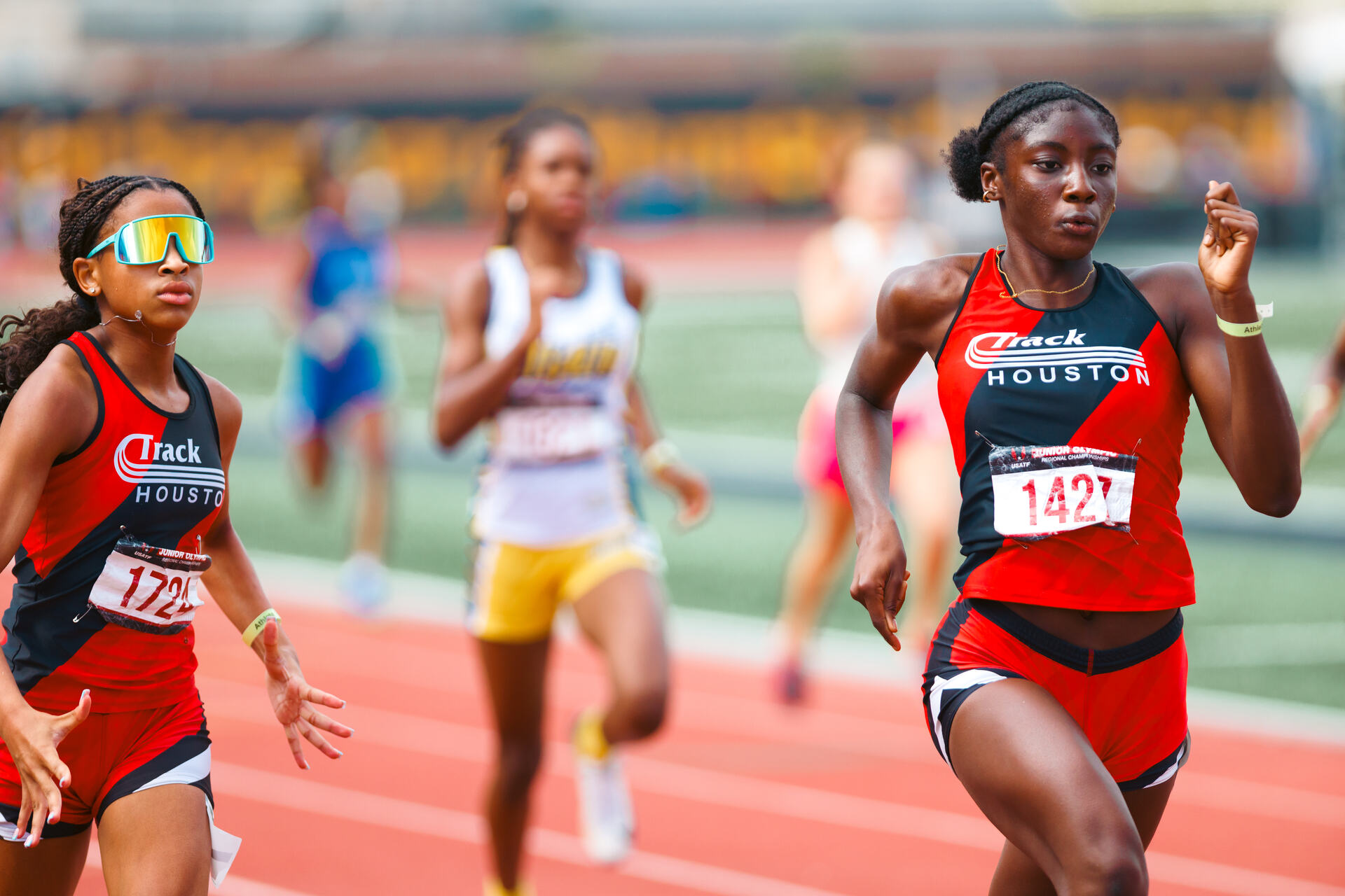 Track Houston athletes competing at the USATF Region 12 Championships.